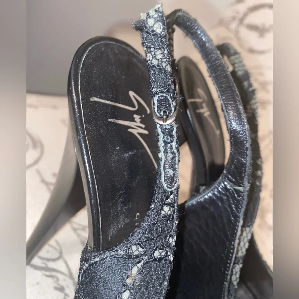 Sexy Monro Lace Giuseppe Zanotti Peep toe stiletto - Picture 6 of 16